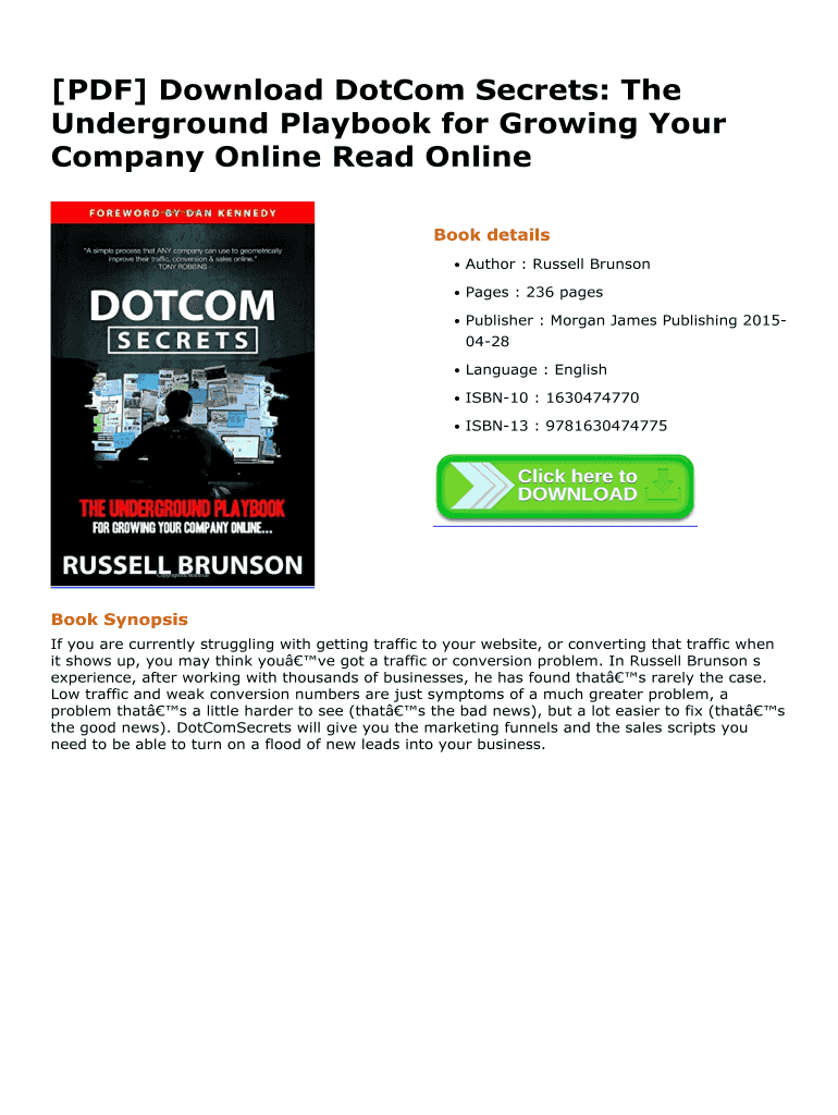 Dotcom Secrets PDF  Form