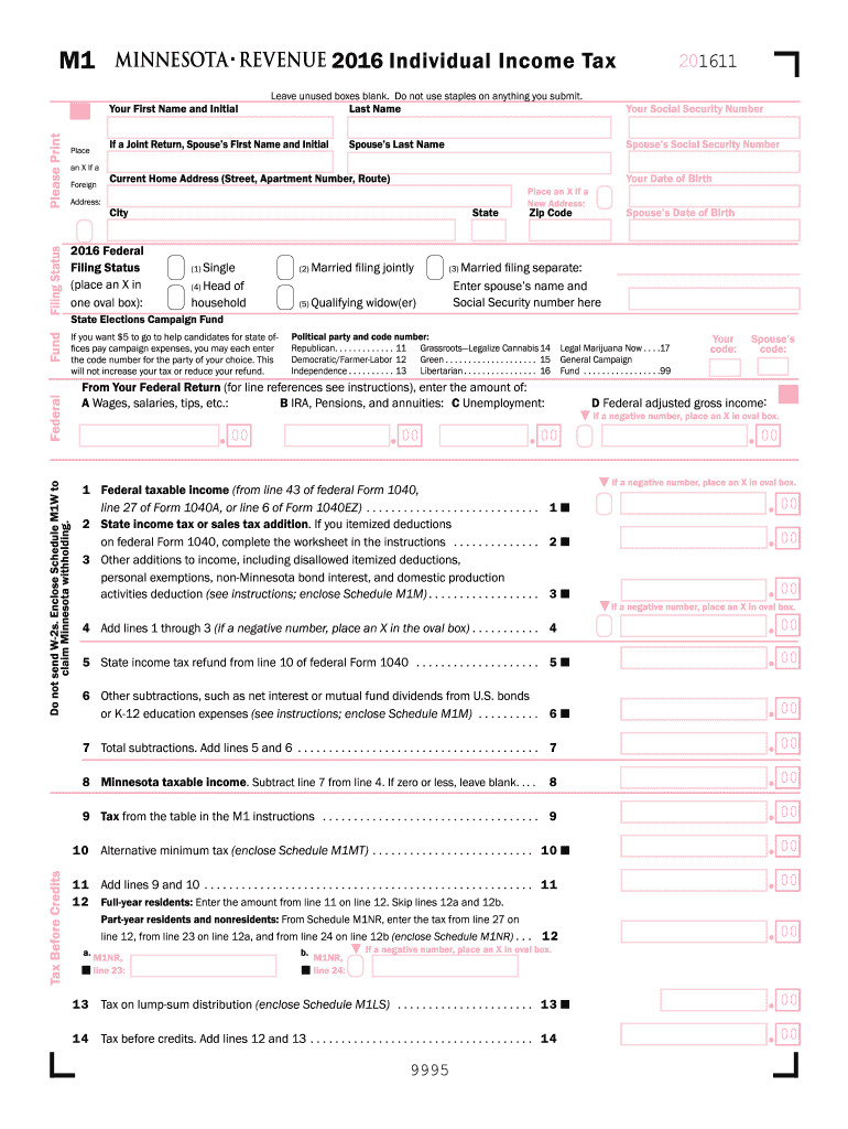  Mn Form M1 2016