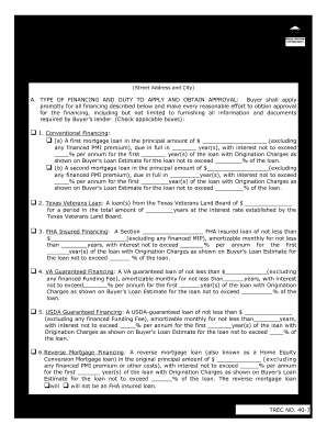 Trec Third Party Addendum  Form