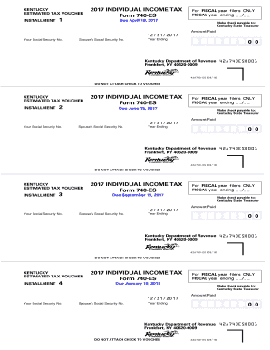 Kentucky Estimated Tax Voucher  Form