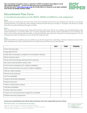 This Recruitment Template is from a Collection of PDFs Included in Roy Ripper S Book  Form