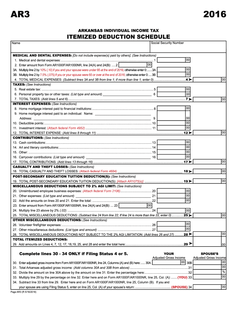 Arkansas State Income Tax Form and Booklet 2016