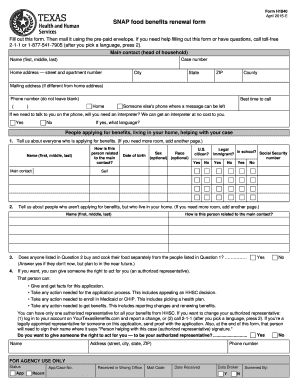  Download Application for Food Stamps Benefits in Texas 2014