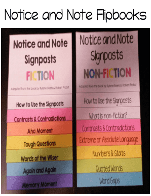 Get and Sign Notice and Note Flipbooks  Form