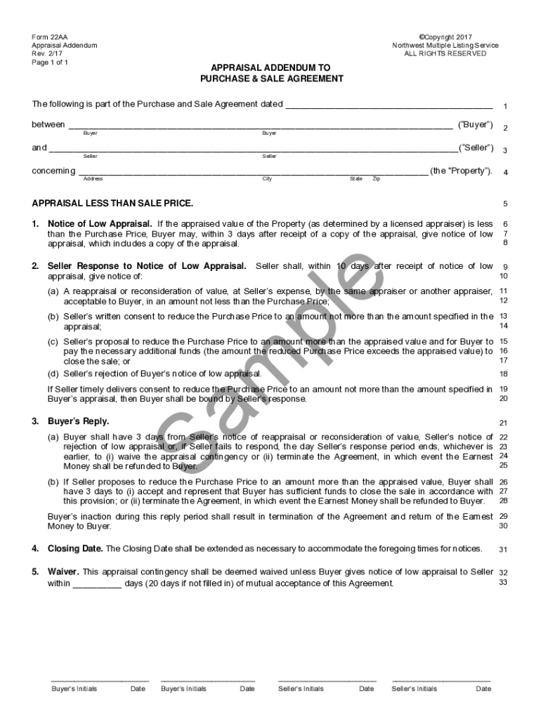 Appraisal Addendum PDF  Form