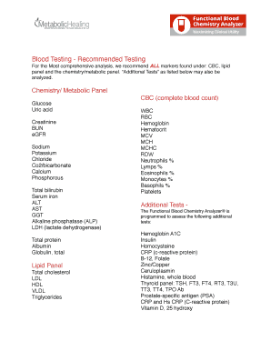 Blood Test PDF  Form