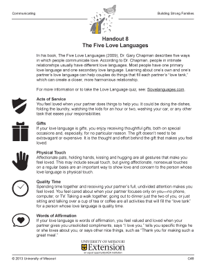 5 Love Languages Handout  Form