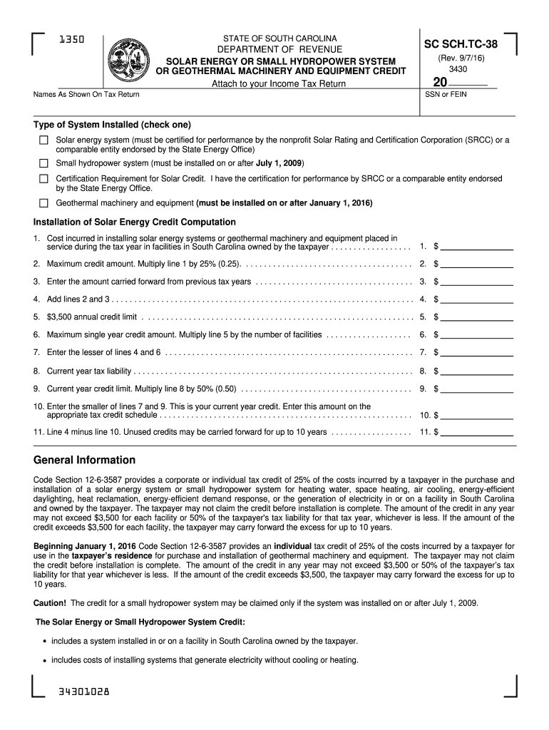  Sc Sch Tc 38 Form 2016