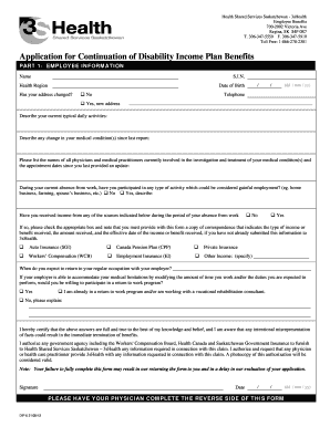 3shealth Continuation of Disability Form