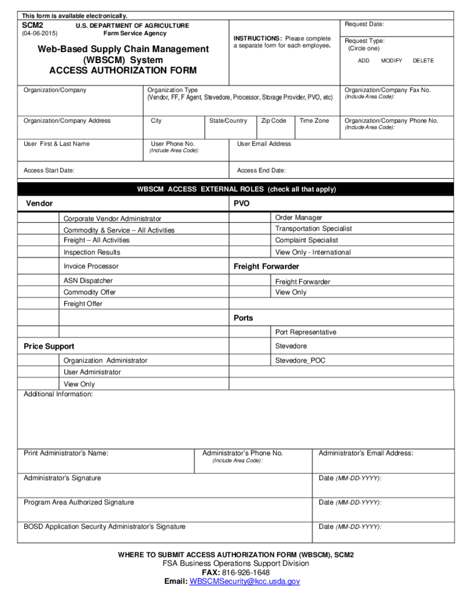 Wbscm  Form