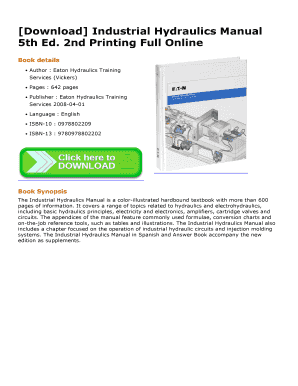 Industrial Hydraulics Manual 6th Edition PDF  Form
