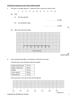 Box Plot Gcse Questions  Form