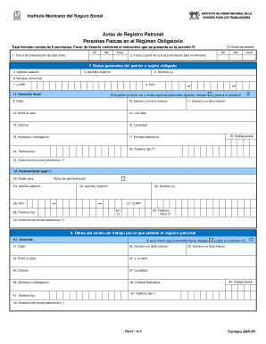 Alta Ayuda Persona Fisica IMSS  Form