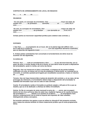 Contrato De Renta  Form