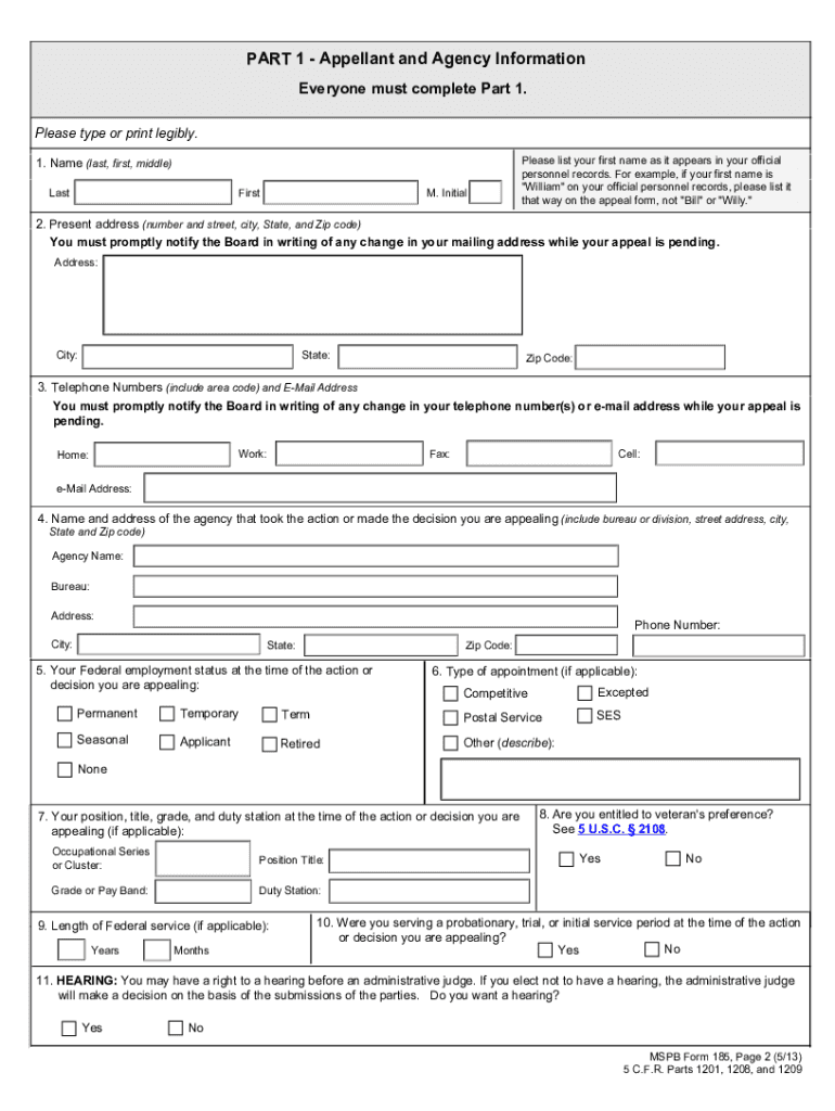  Forms Mspb 2013-2024