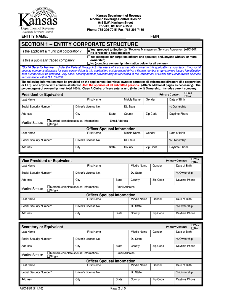 Get and Sign Abc 890 Form 2016