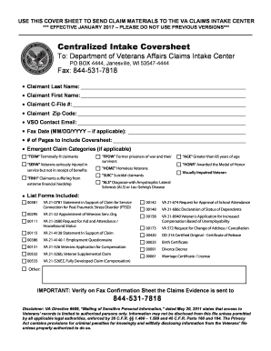 Va Fax Cover Sheet  Form