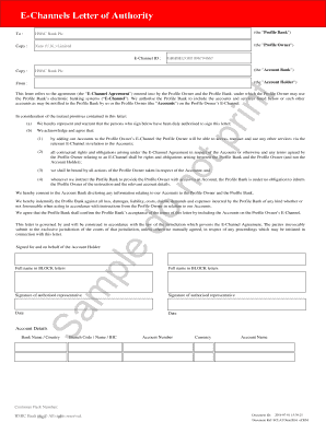 Hsbc E Channels Letter of Authority  Form