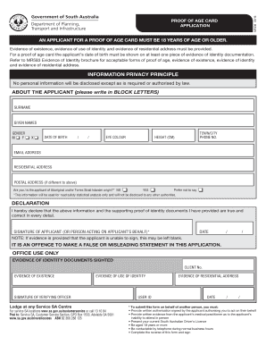 Proof of Age Form Download