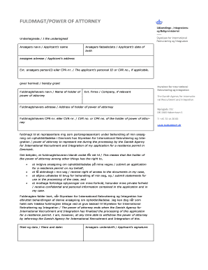 Ny I Danmark Fuldmagt  Form