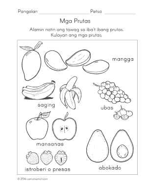 Masustansyang Pagkain Drawing  Form