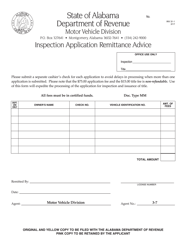 Al Inspection Form