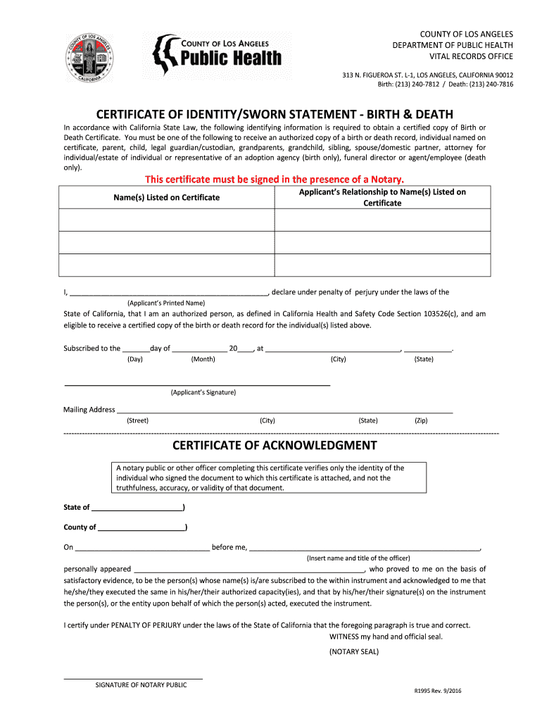 Certificate Identity  Form