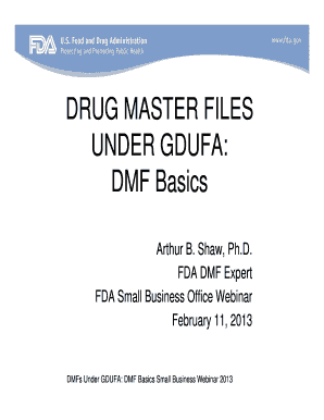 Drug Master File PDF  Form