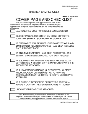 Hart Supported Living Grant  Form