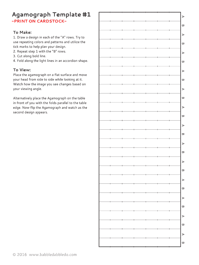 Agamograph Printables PDF  Form