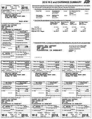 Adp W2 Template  Form