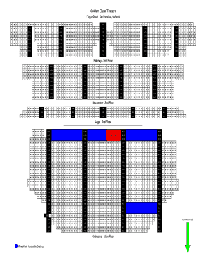 Golden Gate Theater Seating Chart Form