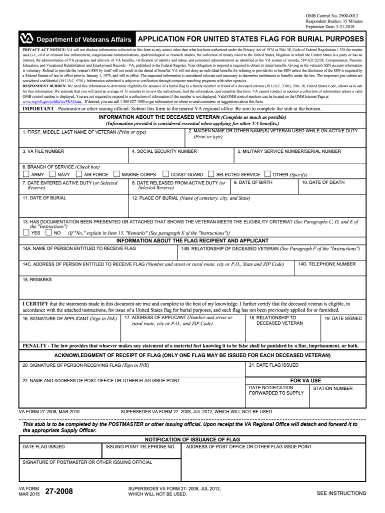  Va Form 27 2021-2024