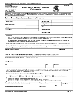  Pa Rollover Form 2015-2024