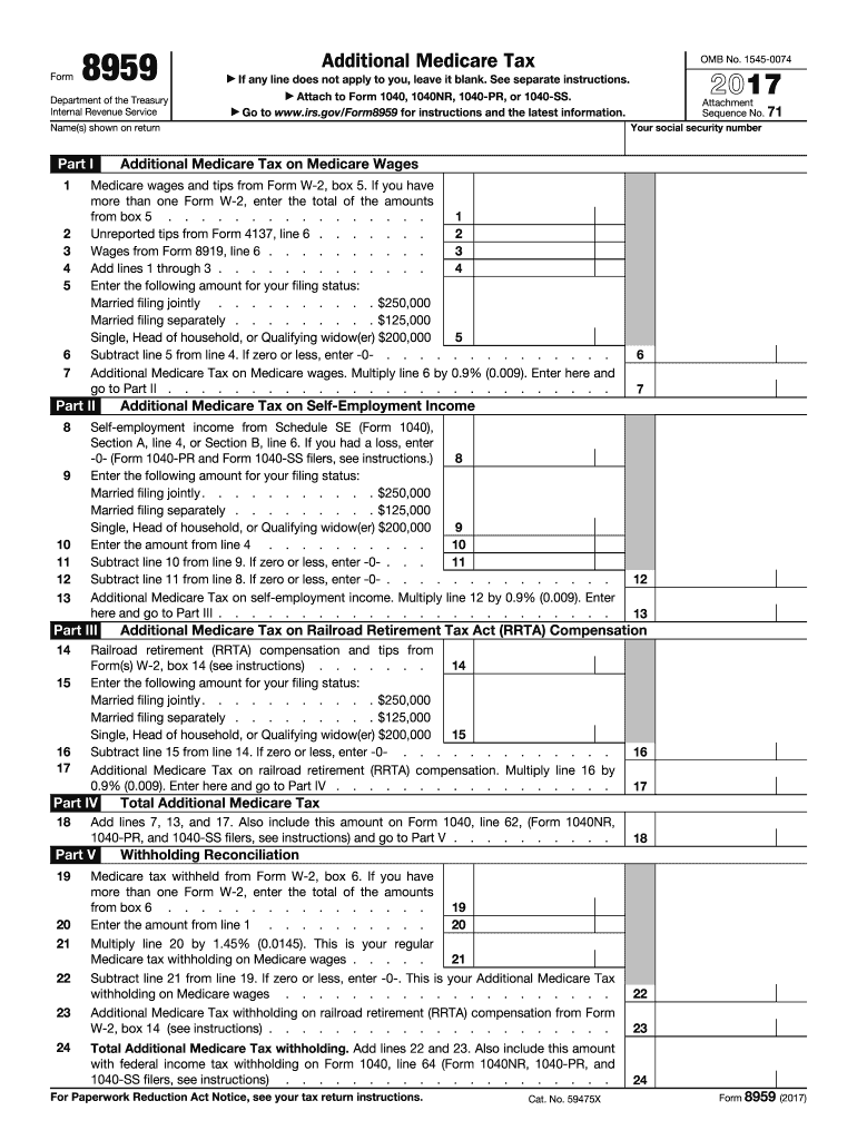  8959 Form 2016