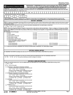 VA Form 21 0960G 1 Vba Va