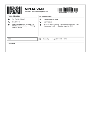 AIRWAY BILL Www  Form