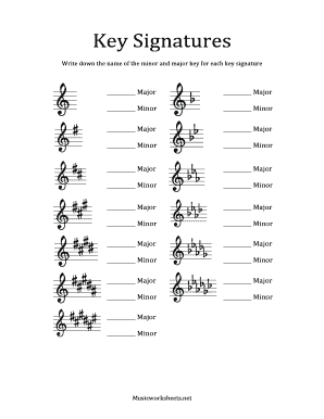 Treble Key Signatures  Form