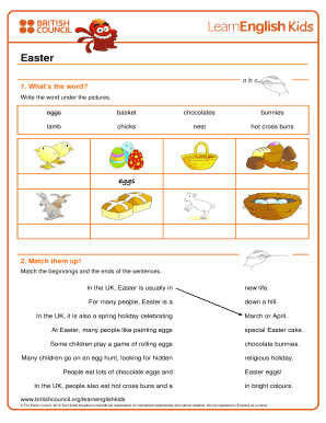 British Council Easter  Form