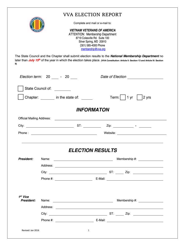  Election Online Form 2016-2024