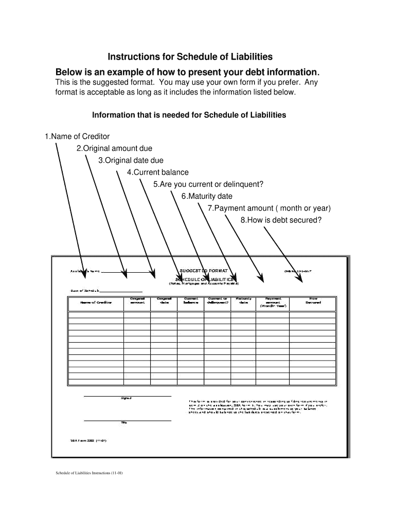 Sba Form 2202 Example Filled Out