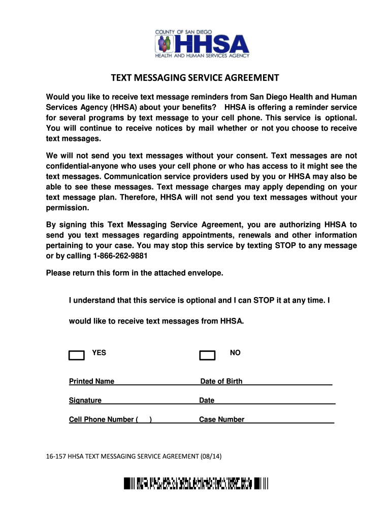 Text Message Consent Form