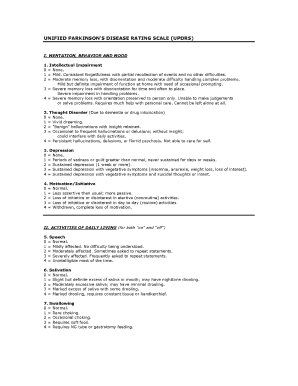 Updrs Scale PDF  Form