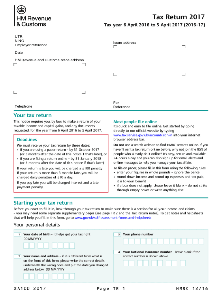 Sa100 Form