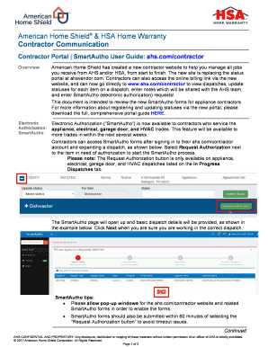 Ahs Contractor Portal  Form