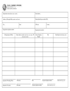 CG CO, CURRENT OFFICERS Forms in