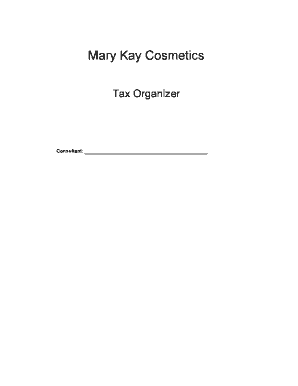 Mary Kay Tax Organizer  Form