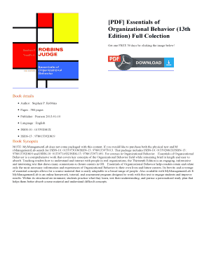 Essentials of Organizational Behavior 13th Edition PDF Download  Form