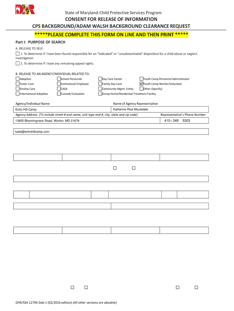 CPS BACKGROUNDADAM WALSH BACKGROUND CLEARANCE REQUEST  Form