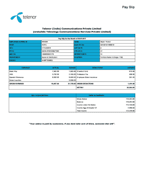 Pay Slip for Dipen Thakor Pay Slip for Dipen Thakor  Form